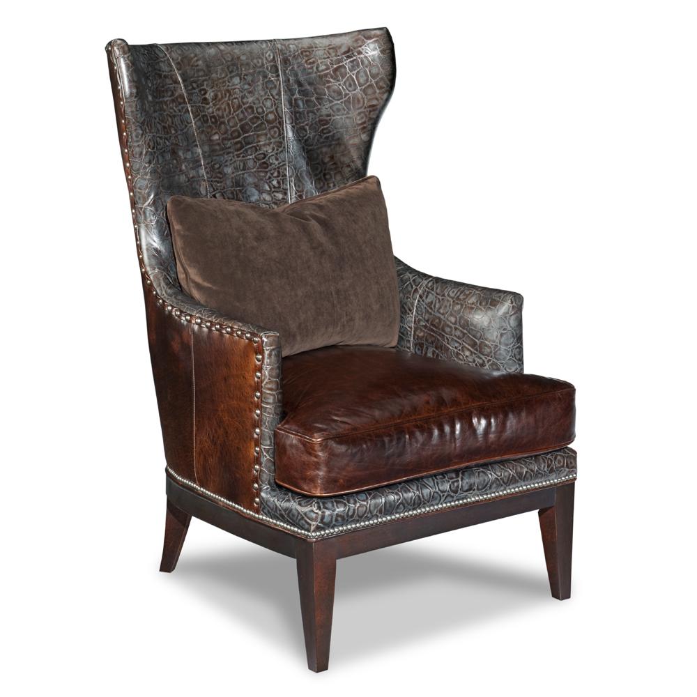 Bradington Young Club Chairs BY 40025 Contemporary Wing Chair Simon
